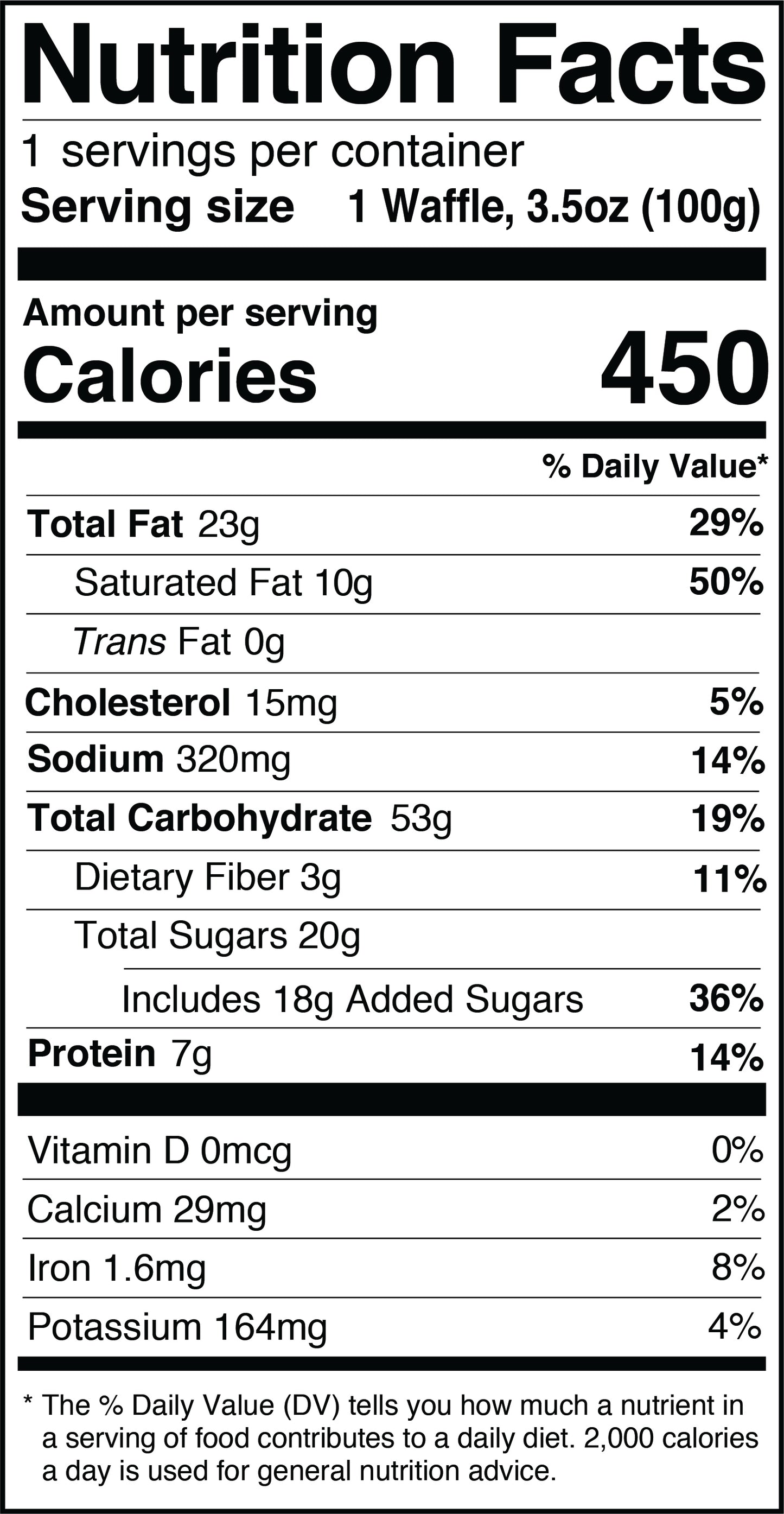 90g Pearl Sugar with Chocolate Chips Belgian Waffle