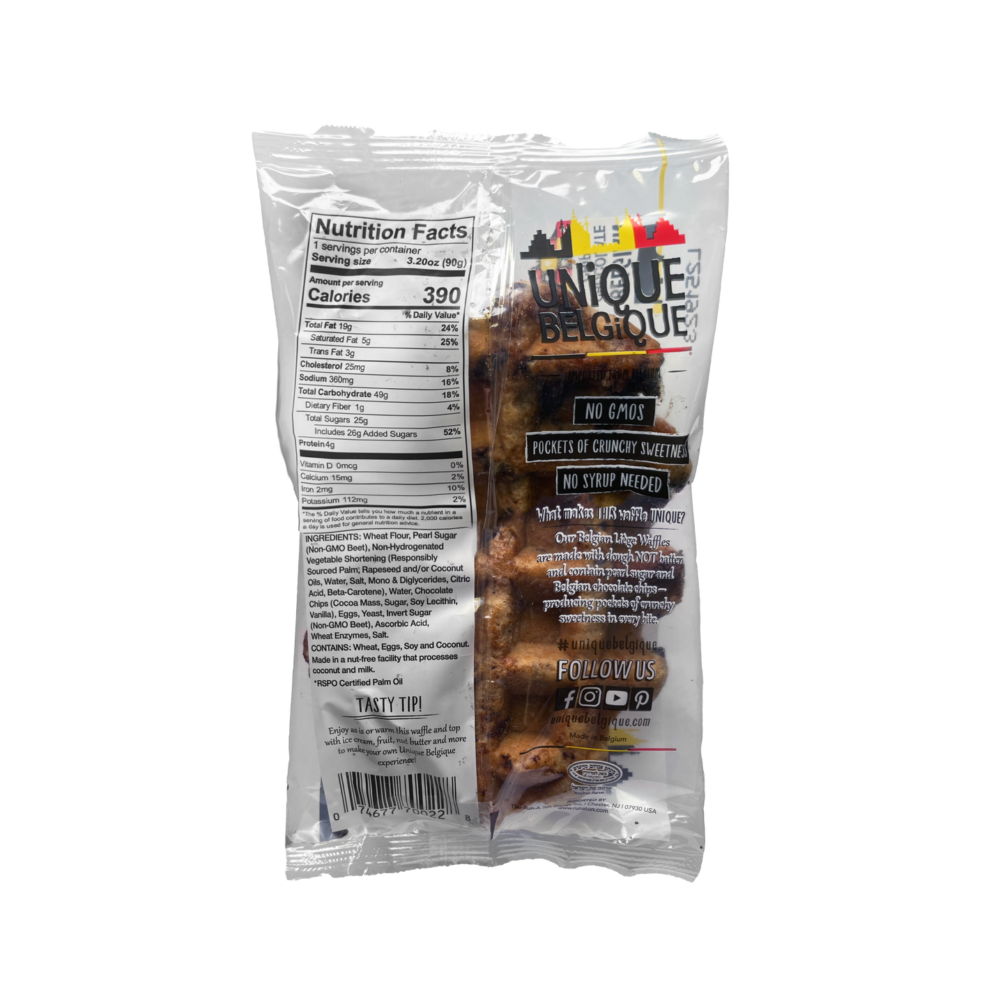 90g Pearl Sugar with Chocolate Chips Belgian Waffle