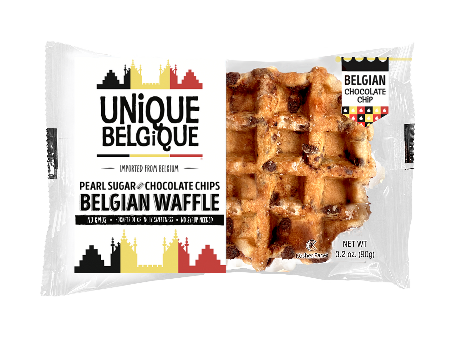 90g Pearl Sugar with Chocolate Chips Belgian Waffle
