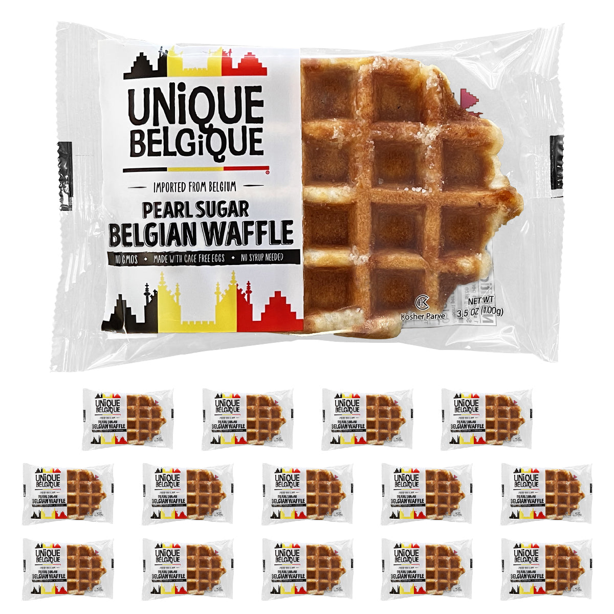 [15x] 100g Traditional Pearl Sugar Waffles