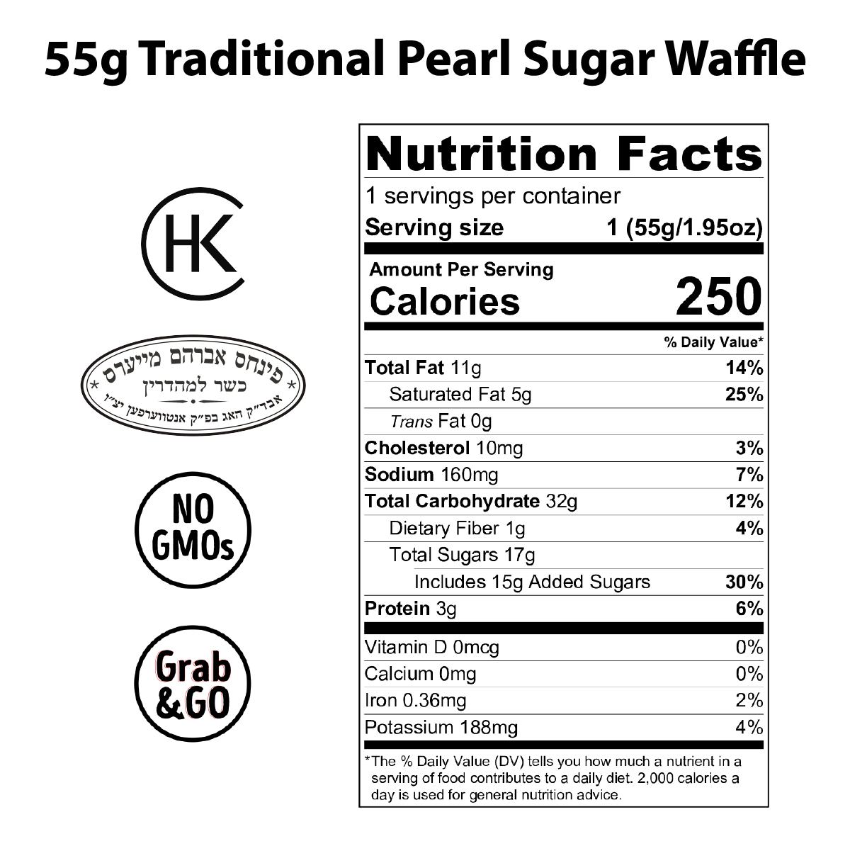 [6x] 55g Traditional Pearl Sugar Waffles